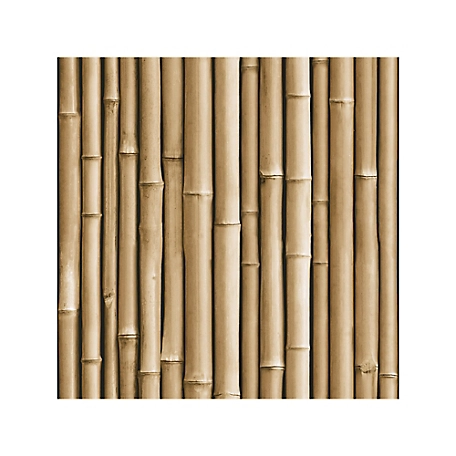 RoomMates Brown Bamboo Peel & Stick Wallpaper