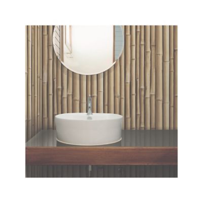 Image showing  Brown Bamboo Peel & Stick Wallpaper