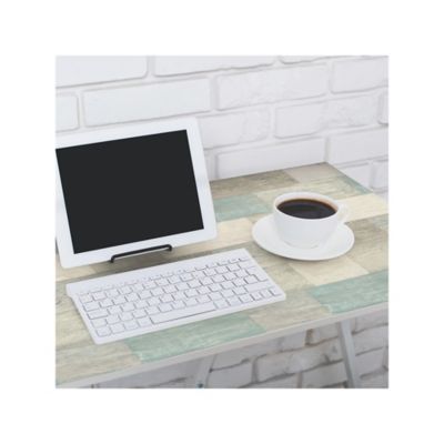 Image showing  Blue & Tan Coastal Weathered Plank Peel & Stick Wallpaper