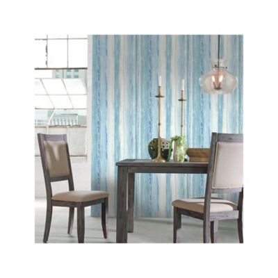 Image showing  Blue Watercolor Stripe Blue Peel & Stick Wallpaper