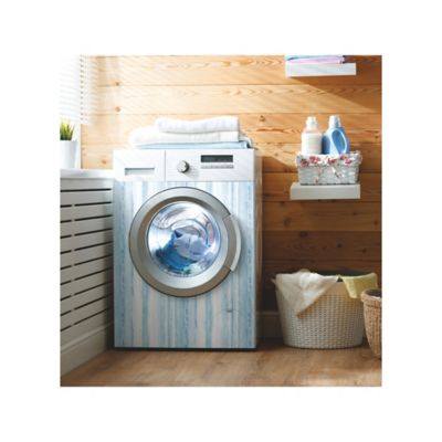 Image showing  Blue Watercolor Stripe Blue Peel & Stick Wallpaper