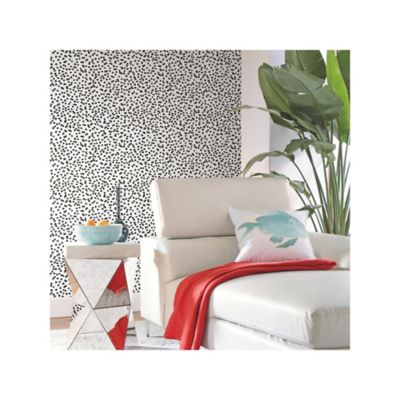 Image showing  Confetti Peel & Stick Wallpaper, Black and White