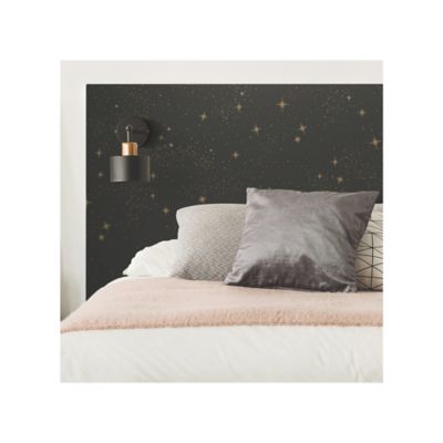 Image showing  Upon A Star Peel & Stick Wallpaper, Black