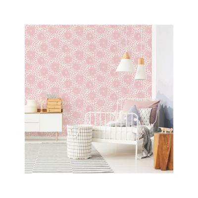Image showing  Toss The Bouquet Peel & Stick Wallpaper, Pink
