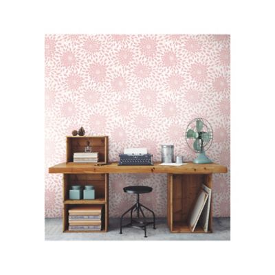 Image showing  Toss The Bouquet Peel & Stick Wallpaper, Pink