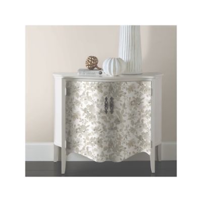 Image showing  Watercolor Floral Peel & Stick Wallpaper, Tan