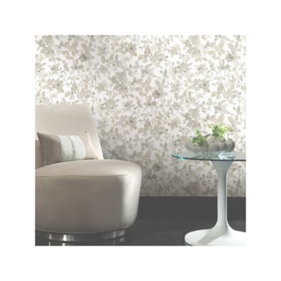 Image showing  Watercolor Floral Peel & Stick Wallpaper, Tan