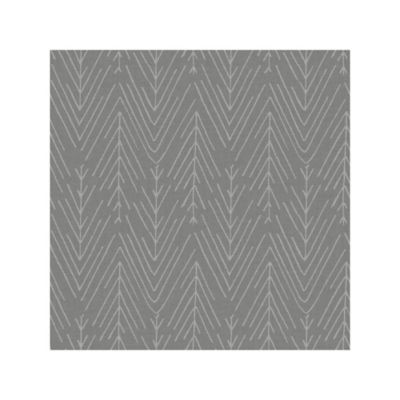 RoomMates Twig Hygge Herringbone Peel & Stick Wallpaper, Grey and Charcoal