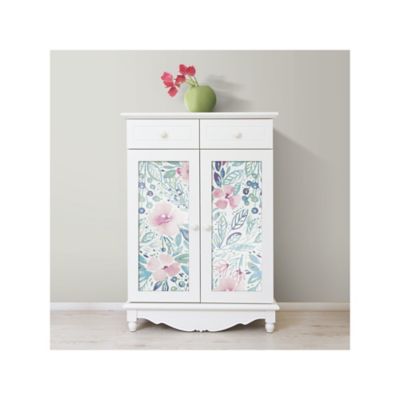 Image showing  Clara Jean April Showers Peel & Stick Wallpaper, Pink and Green