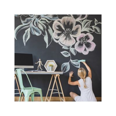 Image showing  Black Chalkboard Peel & Stick Wallpaper