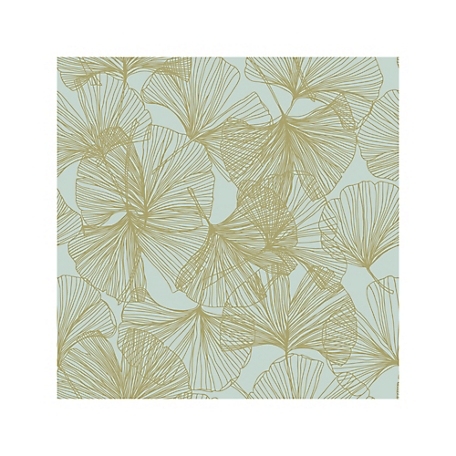 RoomMates Ginkgo Leaves Peel & Stick Wallpaper, Green and Gold