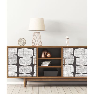 Image showing  Black Mid-Century Beads Peel & Stick Wallpaper