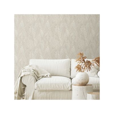 Image showing  Woven Reed Stitch Peel & Stick Wallpaper, Brown and Taupe
