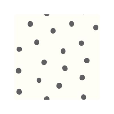 RoomMates Dots Peel & Stick Wallpaper, Black