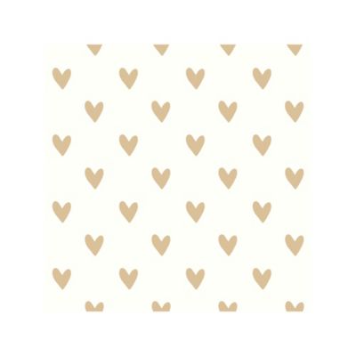 Image showing  Gold Heart Spot Peel & Stick Wallpaper