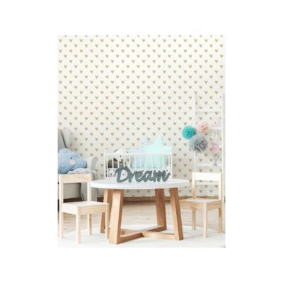 Image showing  Gold Heart Spot Peel & Stick Wallpaper