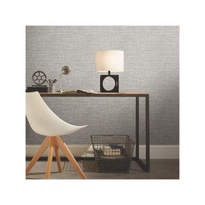 Image showing  Tweed Peel & Stick Wallpaper, Grey
