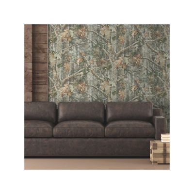 Image showing  Green Kanati Camo Peel & Stick Wallpaper