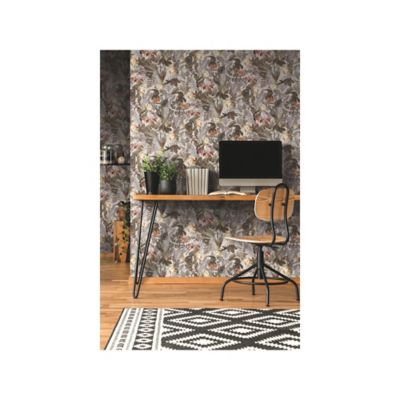 Image showing  Tropical Flowers Peel & Stick Wallpaper, Beige