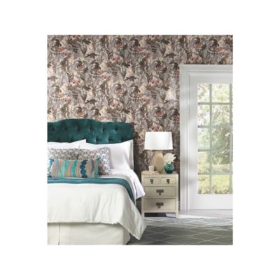 Image showing  Tropical Flowers Peel & Stick Wallpaper, Beige