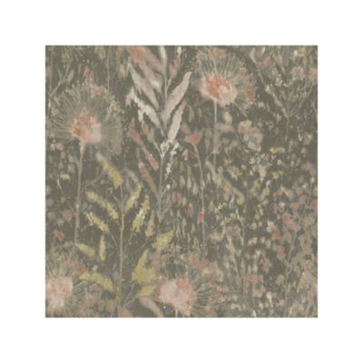 RoomMates Dandelion Peel & Stick Wallpaper, Taupe and Pink