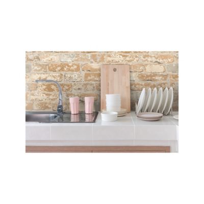 Image showing  Stuccoed Brick Peel & Stick Wallpaper, Brown