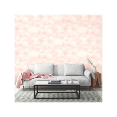 Image showing  Cloud Peel & Stick Wallpaper, Pink