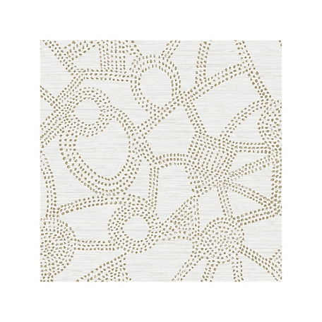 RoomMates Amhara Peel & Stick Wallpaper, Taupe and White