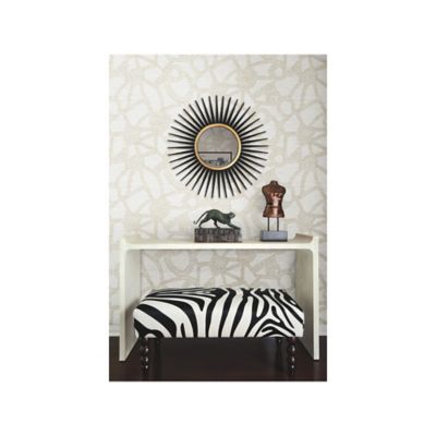 Image showing  Amhara Peel & Stick Wallpaper, Taupe and White