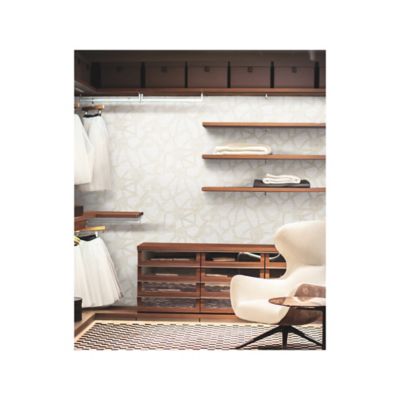 Image showing  Amhara Peel & Stick Wallpaper, Taupe and White