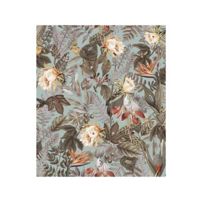 RoomMates Tropical Flowers Peel & Stick Wallpaper, Green