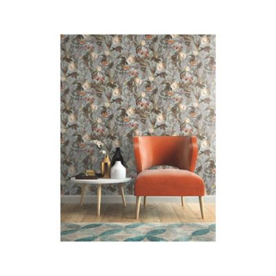 Image showing  Tropical Flowers Peel & Stick Wallpaper, Green