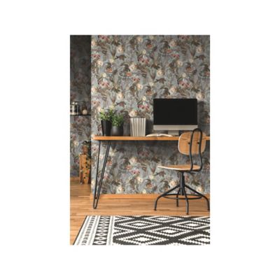 Image showing  Tropical Flowers Peel & Stick Wallpaper, Green