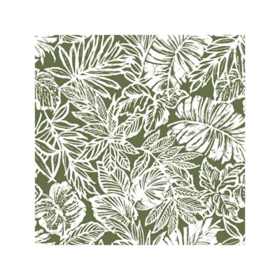 RoomMates Batik Tropical Leaf Peel & Stick Wallpaper, Green