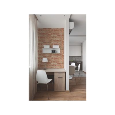 Image showing  Stuccoed Brick Peel & Stick Wallpaper, Red
