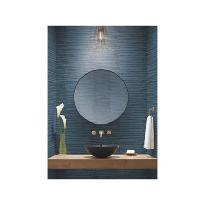 Image showing 3 th RoomMates Burundi Thatch Peel & Stick Wallpaper, Blue and Navy