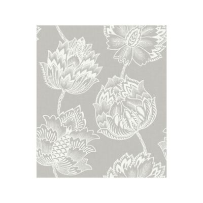 RoomMates Taupe & White Batik Jacobean Peel & Stick Wallpaper