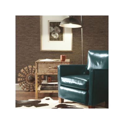 Image showing  Faux Grasscloth Peel & Stick Wallpaper, Brown