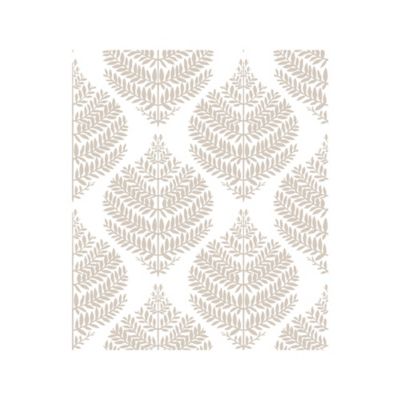RoomMates Hygge Fern Damask Peel & Stick Wallpaper, Taupe and White