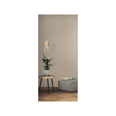 Image showing  Faux Grasscloth Peel & Stick Wallpaper, Pink and Taupe