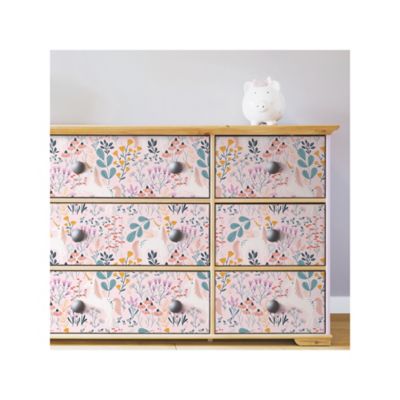 Image showing  Unicorn Paradise Peel & Stick Wallpaper, Pink and Green