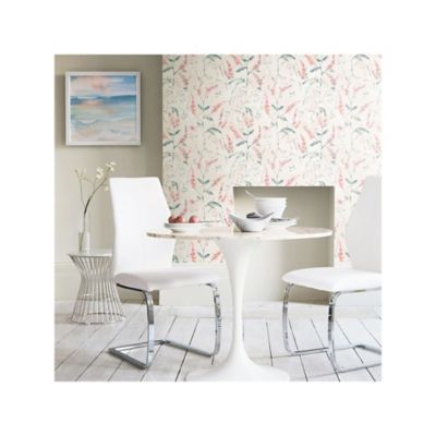 Image showing  Floral Sprig Peel & Stick Wallpaper, Orange