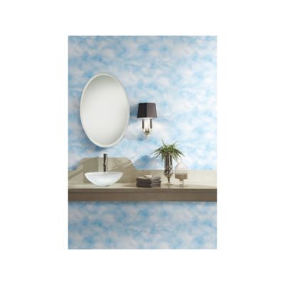 Image showing  Cloud Peel & Stick Wallpaper, Teal