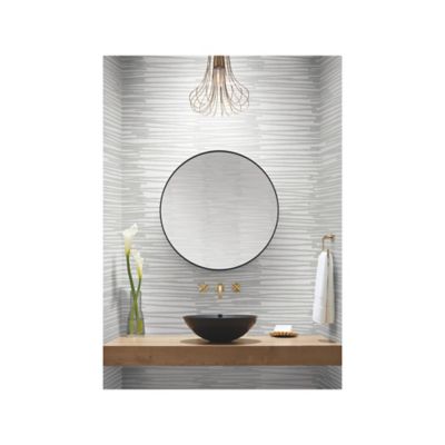 Image showing  Burundi Thatch Peel & Stick Wallpaper, White and Grey