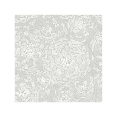 RoomMates Grey & White Zen Dahlia Peel & Stick Wallpaper