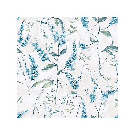 RoomMates Floral Sprig Peel & Stick Wallpaper, Blue