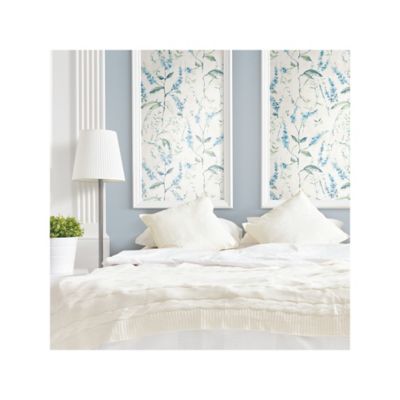 Image showing  Floral Sprig Peel & Stick Wallpaper, Blue