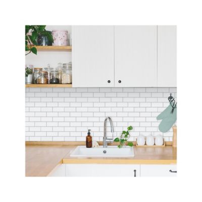 Image showing 5 th RoomMates White Tiles Classic Subway