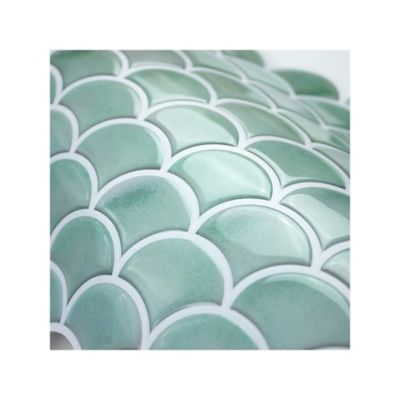 Image showing 5 th RoomMates Aqua Scallop Peel & Stick Backsplash