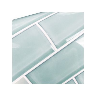 Image showing 5 th RoomMates Aqua Seaglass Subway Peel & Stick Tiles